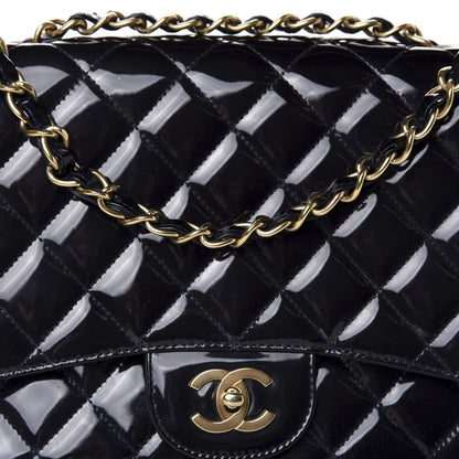 Chanel Patent Quilted Mobile Art Jumbo Single Flap Navy 11 of 11