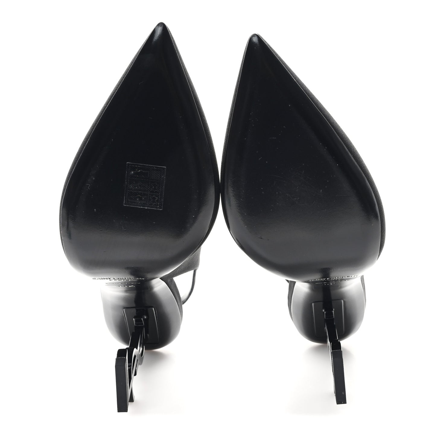 Crepe Satin Crystal Opyum 110 Slingback Pump 39.5 Black