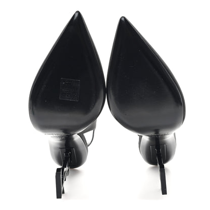 Saint Laurent Crepe Satin Crystal Opyum 110 Slingback Pump 39.5 Black 6 of 9