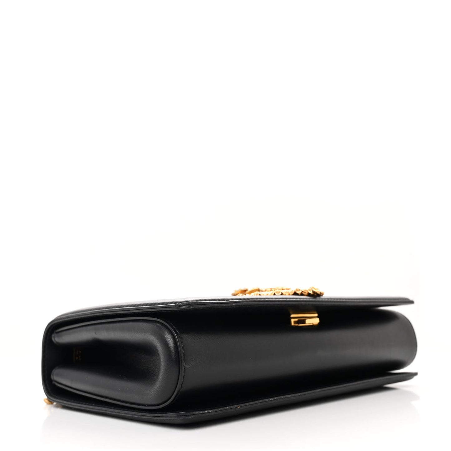 Calfskin Large Devotion Crossbody Bag Black