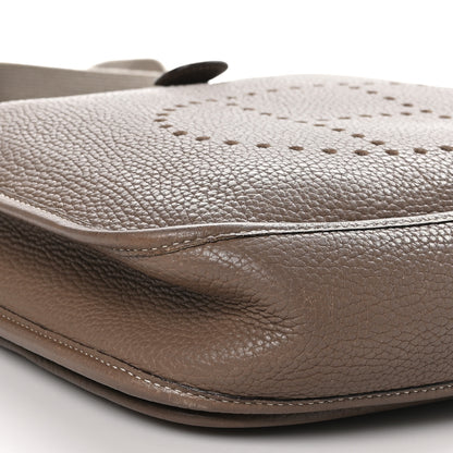 Hermes Taurillon Clemence Evelyne II PM Etoupe 9 of 10