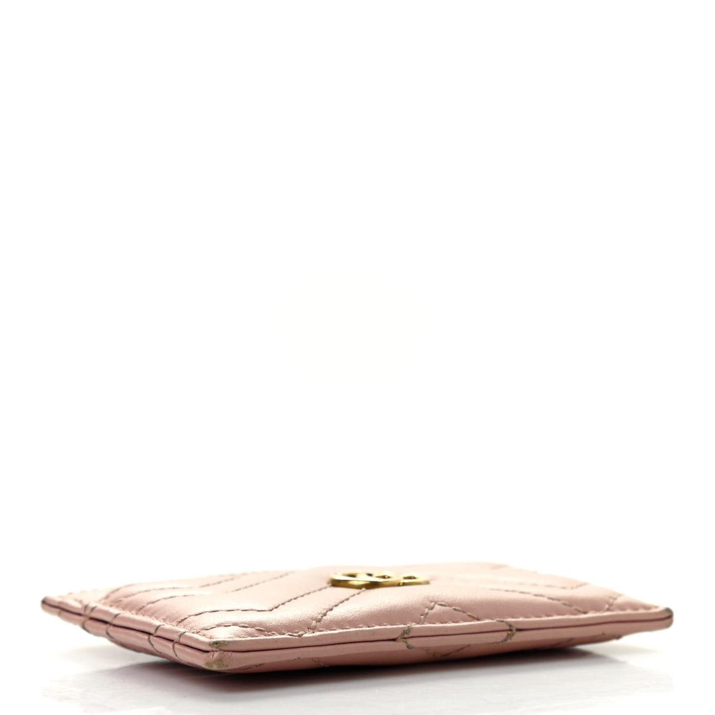 Calfskin Matelasse GG Marmont Card Holder Perfect Pink