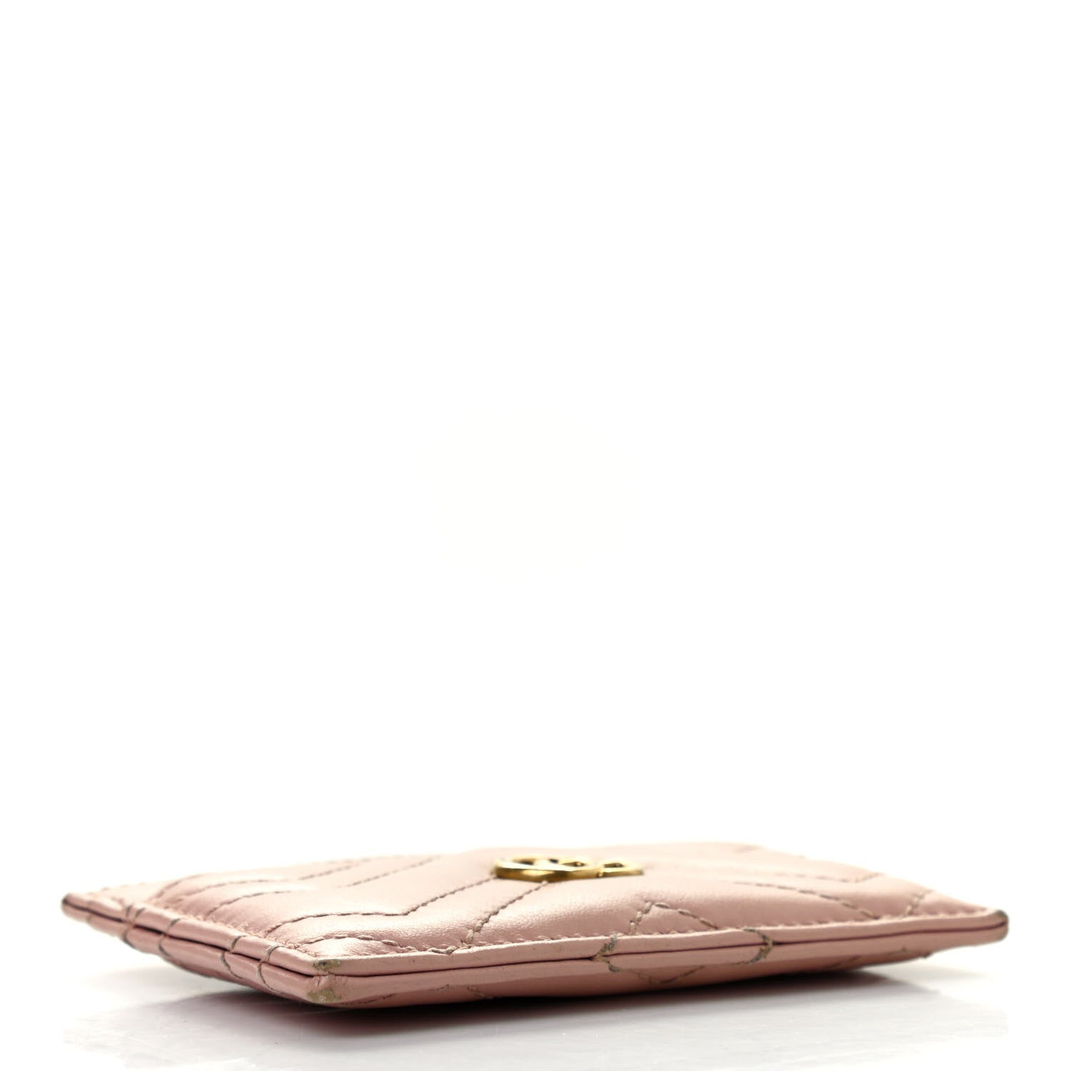 Gucci Calfskin Matelasse GG Marmont Card Holder Perfect Pink 4 of 8