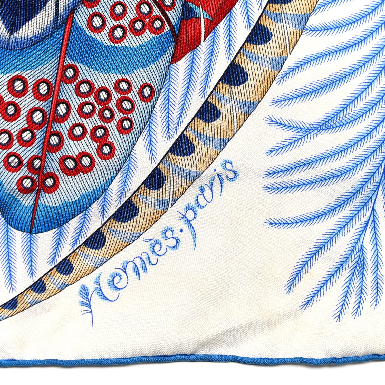 Hermes Silk Plumes En Fete Scarf 90 3 of 7