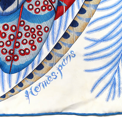 Hermes Silk Plumes En Fete Scarf 90 3 of 7