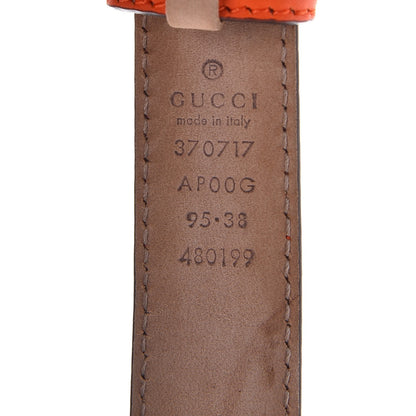 Gucci Moon Calfskin Interlocking G 25mm Belt 95 38 Vibrant Orange 5 of 8