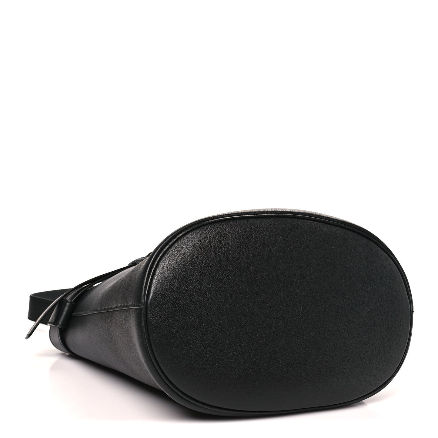 Soft Grained Vitello Daino Secchiello Bucket Bag Black