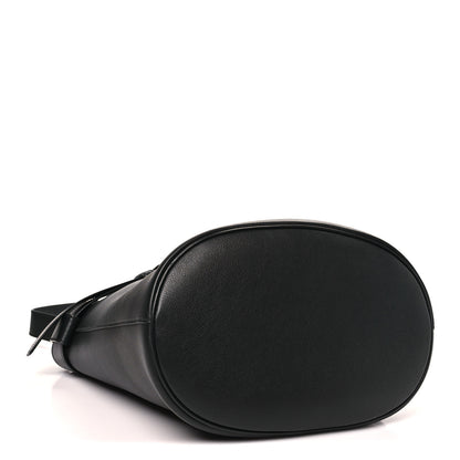 Prada Soft Grained Vitello Daino Secchiello Bucket Bag Black 3 of 9