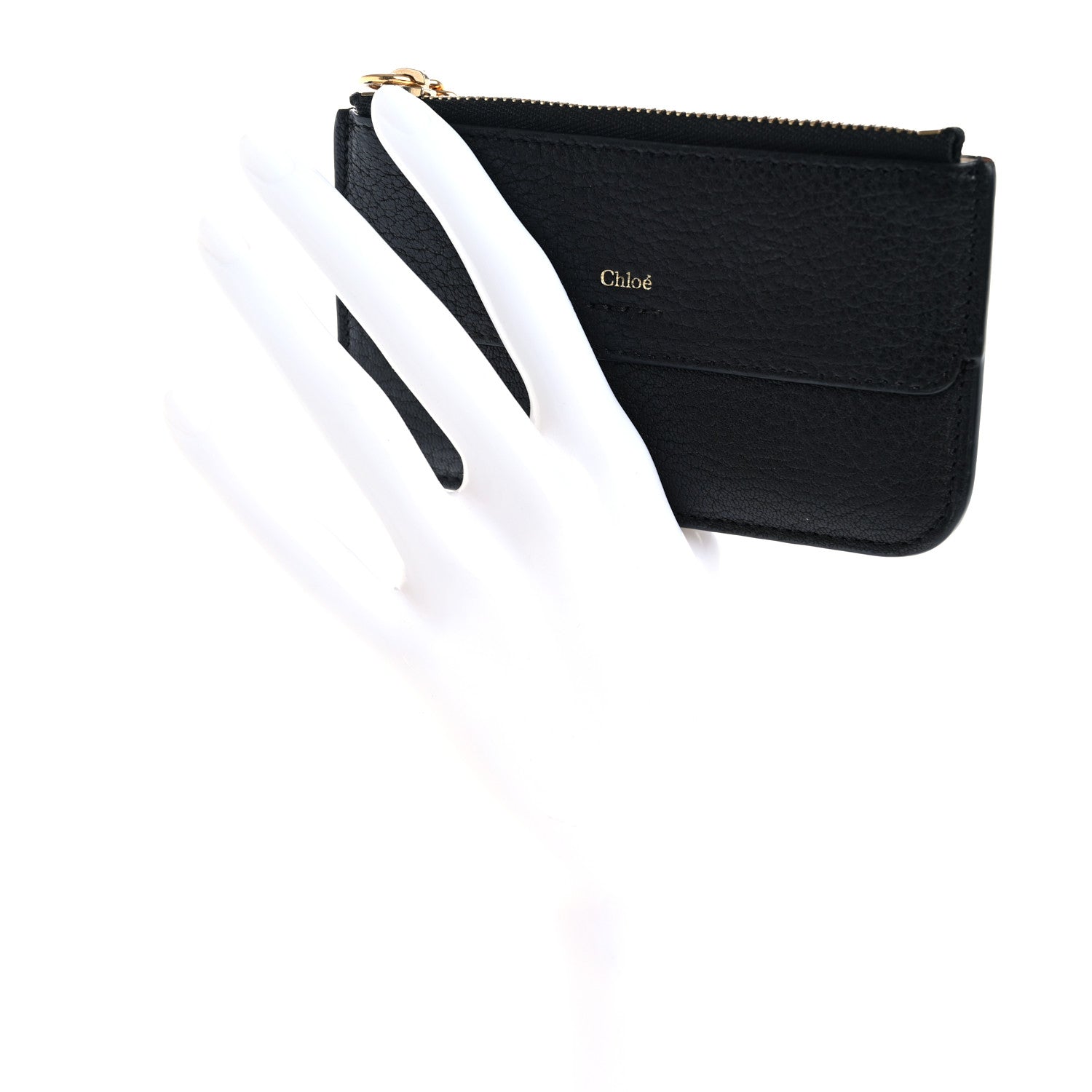 Chloe Grained Calfskin Drew Card Holder Black 2 of 10