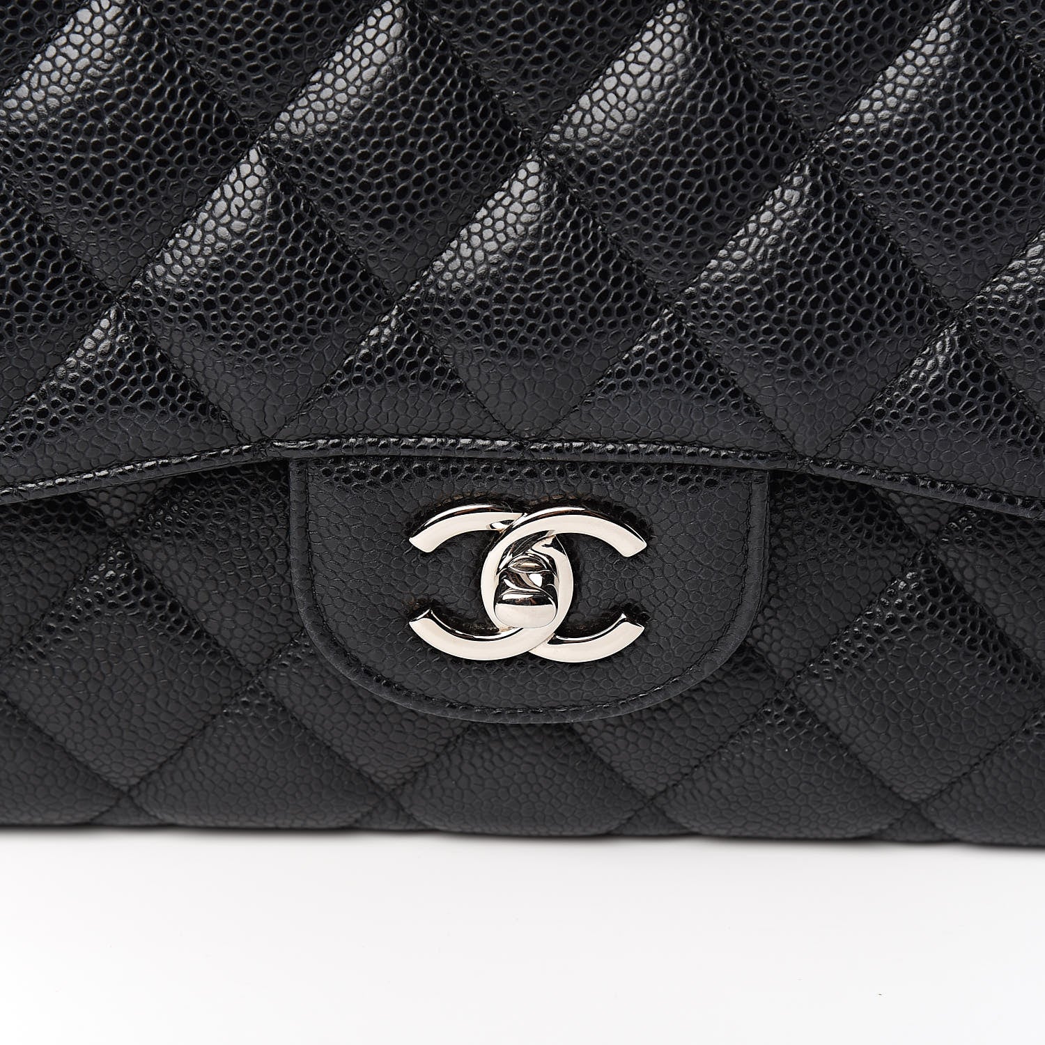 Chanel Caviar Quilted Jumbo Double Flap Black 10 of 12