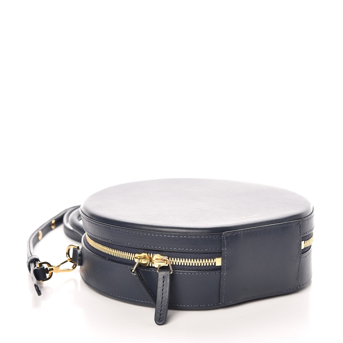 Calfskin Circle Crossbody Bag Blu