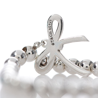 Tiffany Sterling Silver 4mm Bow Bead Bracelet 6 of 6