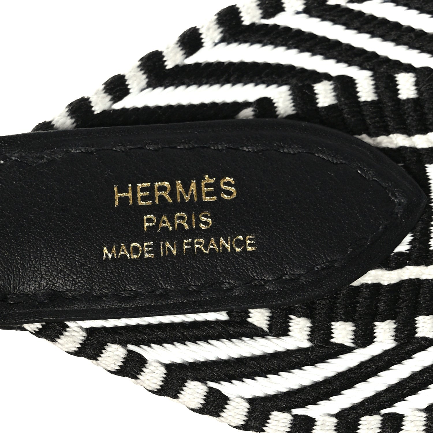 Hermes Toile Swift 50mm Sangle Cavale Shoulder Strap Black Ecru 4 of 5