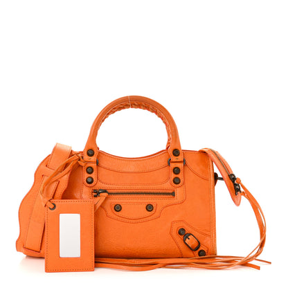 Balenciaga Agneau Classic Hardware Mini City Tangerine 1 of 14