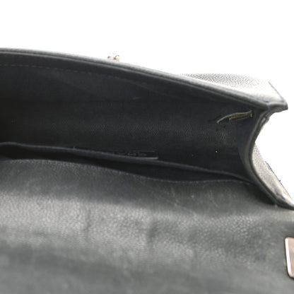 Chanel Caviar Stitched Small Boy Flap Dark Blue 5 of 10