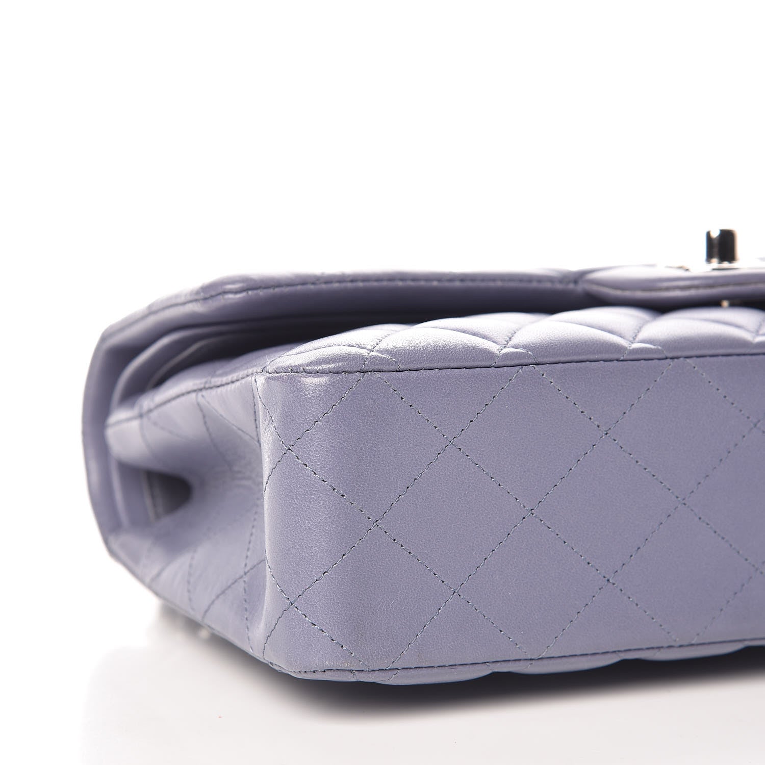Chanel Lambskin Quilted Medium Double Flap Light Purple 8 of 9