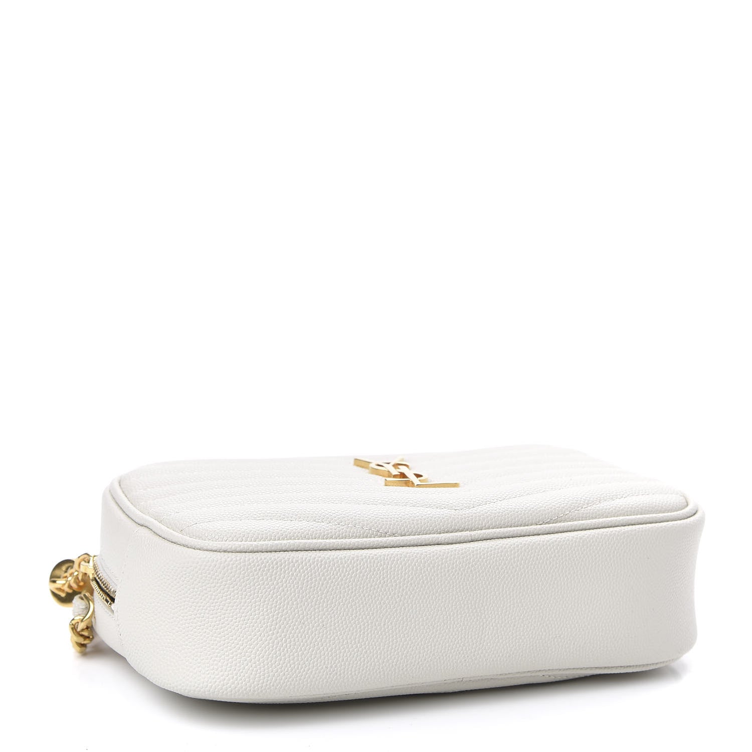 Saint Laurent Grain De Poudre Matelasse Monogram Mini Lou Camera Bag Crema Soft 4 of 9