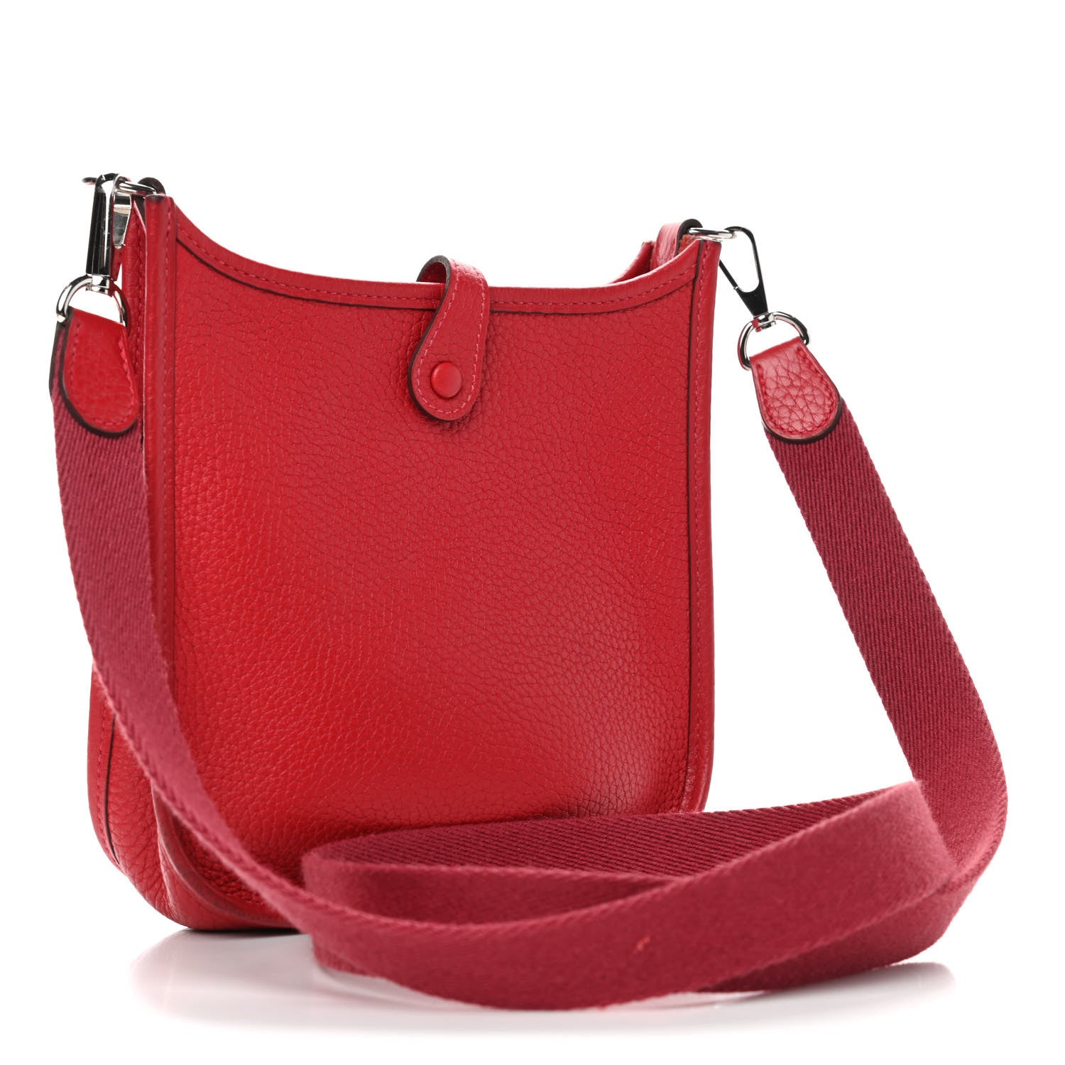 Hermes Taurillon Clemence Evelyne TPM Rouge Casaque 2 of 5
