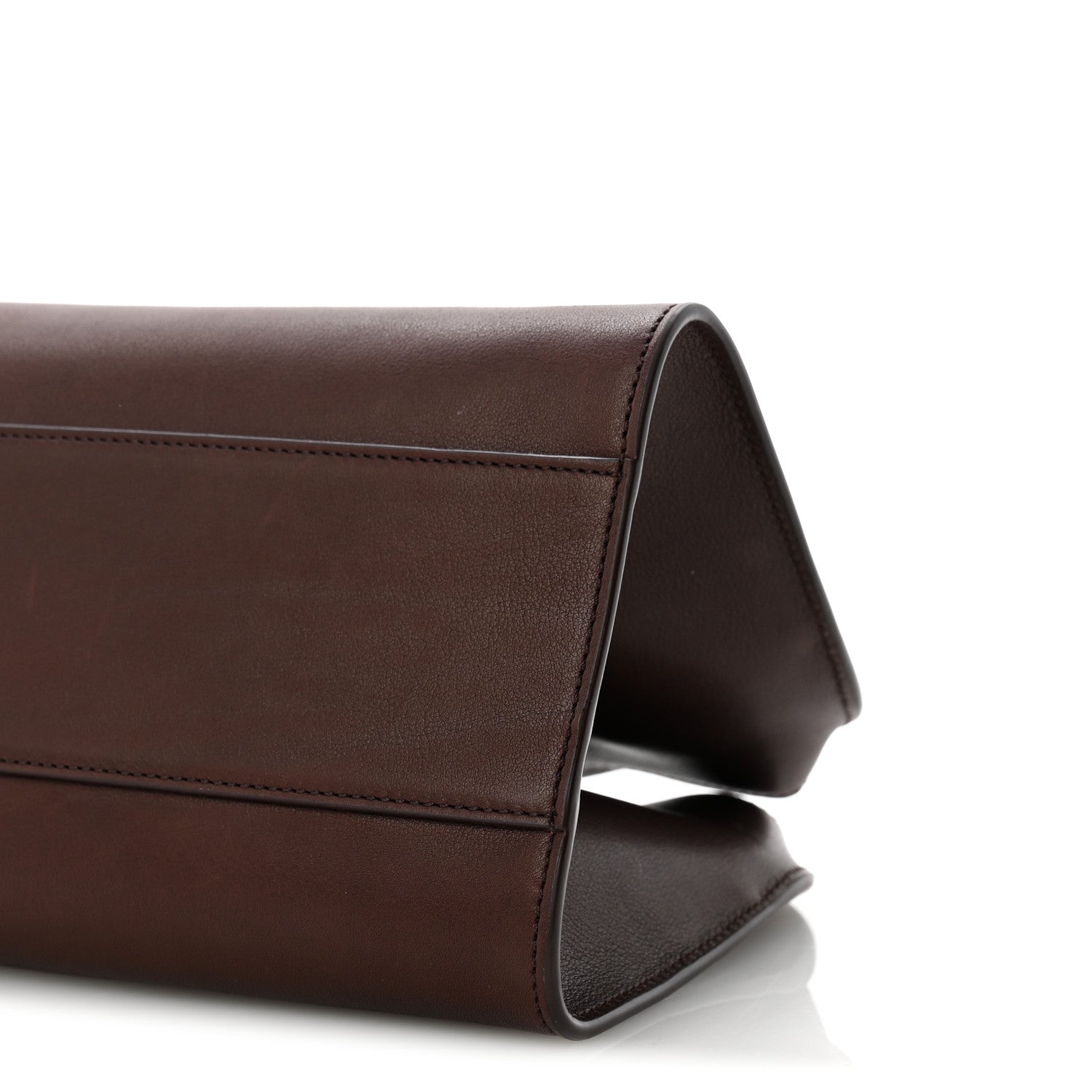 The Row Polished Saddle Calfskin Peggy Clutch Burgundy 9 of 9