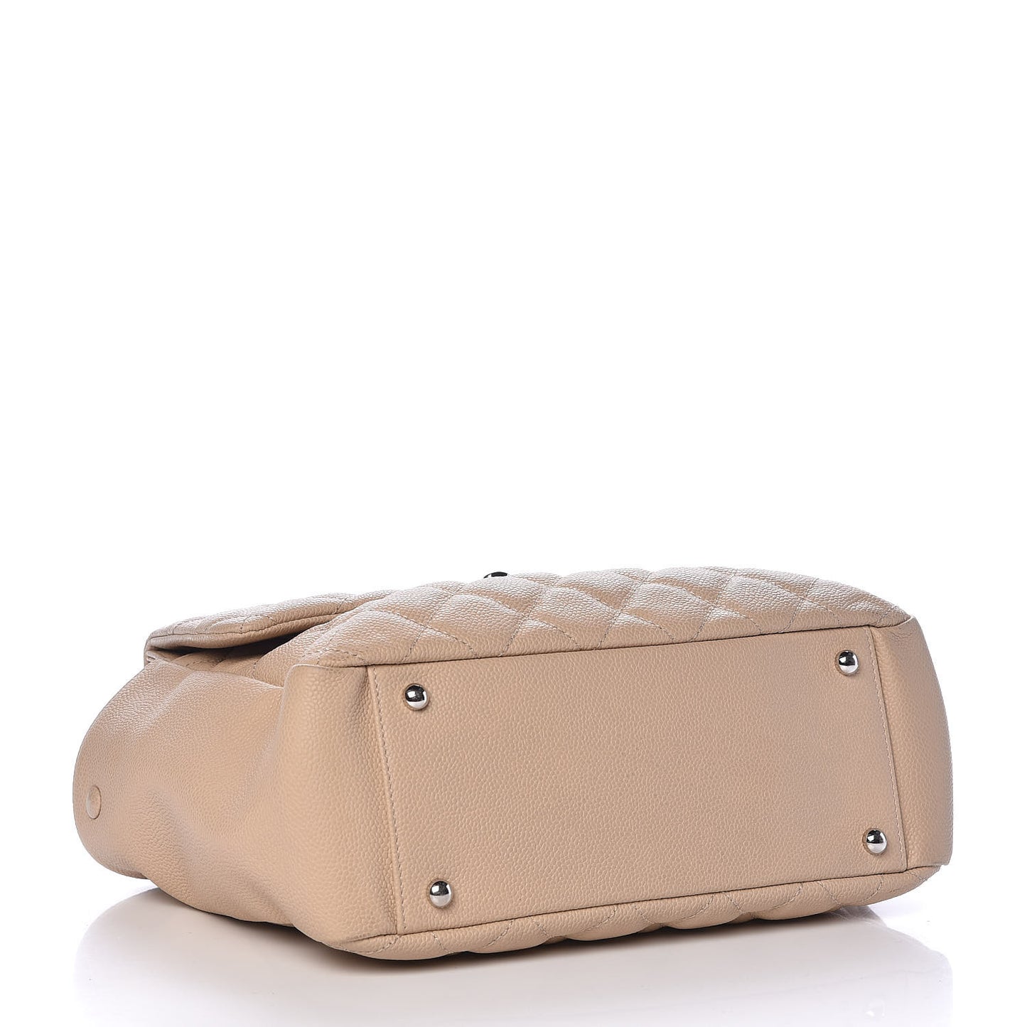 Caviar Quilted Easy Zip Tote Beige