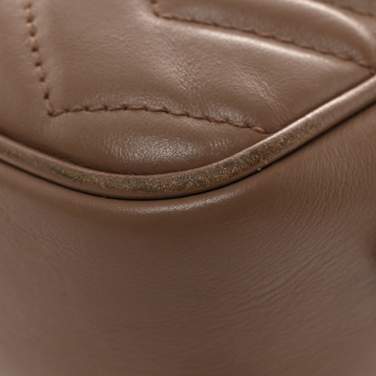 Gucci Calfskin Matelasse Mini GG Marmont Chain Shoulder Bag Porcelain Rose 11 of 15