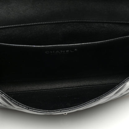 Chanel Patent Quilted Clutch with Chain Flap Black 5 of 10