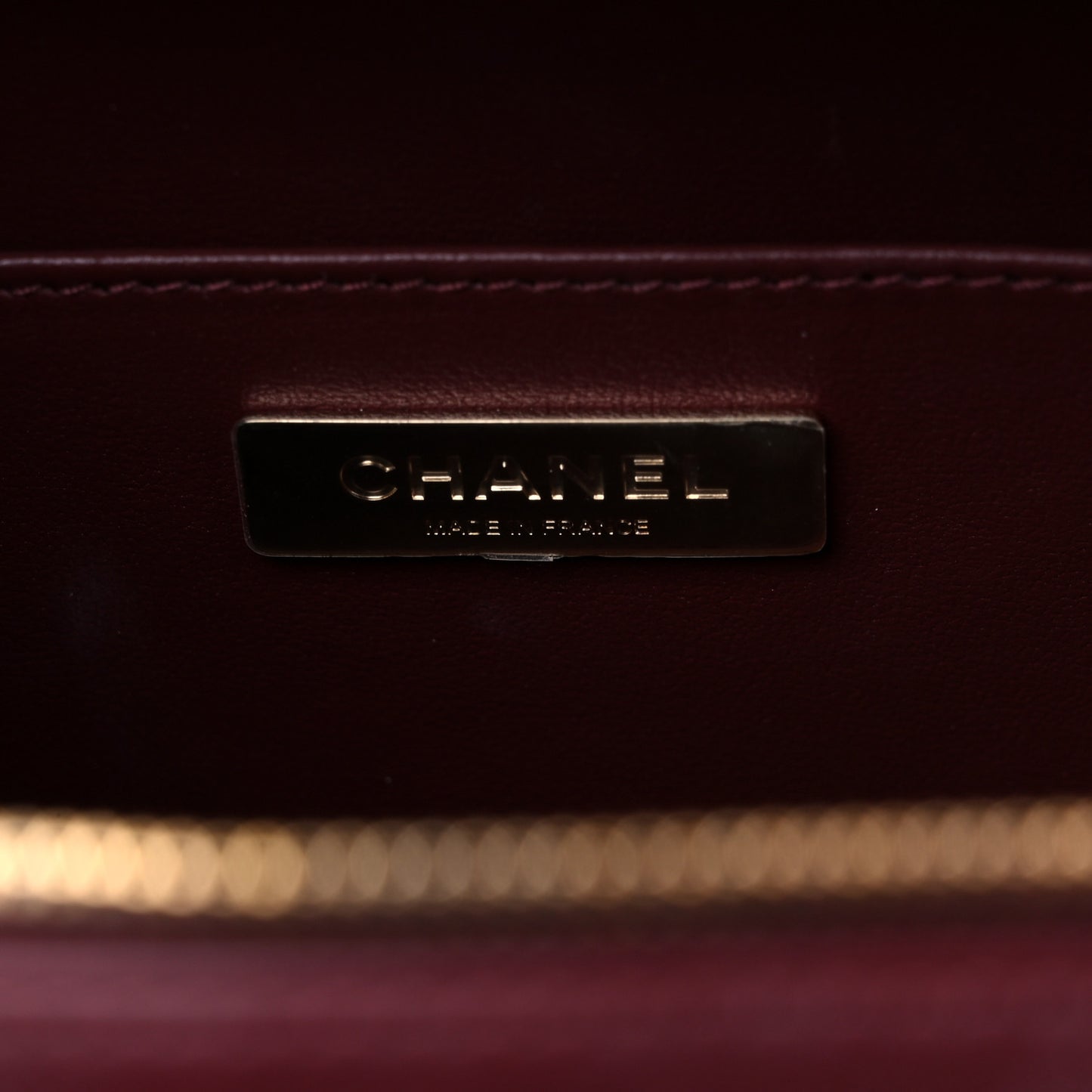 Calfskin Quilted Studded Square Vanity Case Burgundy