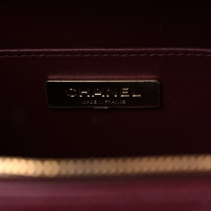 Chanel Calfskin Quilted Studded Square Vanity Case Burgundy 6 of 12