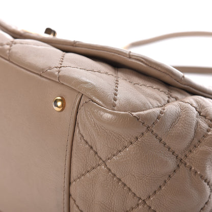 Chanel Calfskin Quilted Retro Chain Accordion Flap Beige 10 of 13