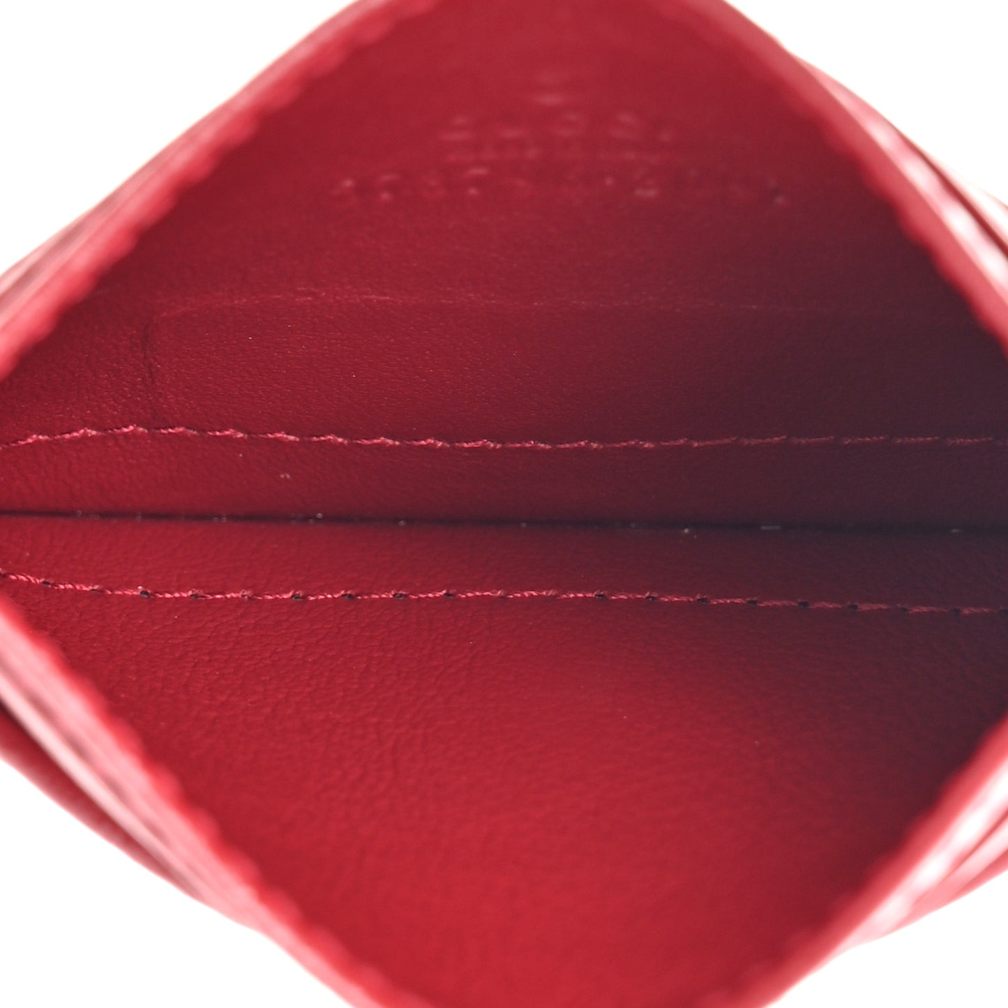 Calfskin Web Rajah Card Holder Red
