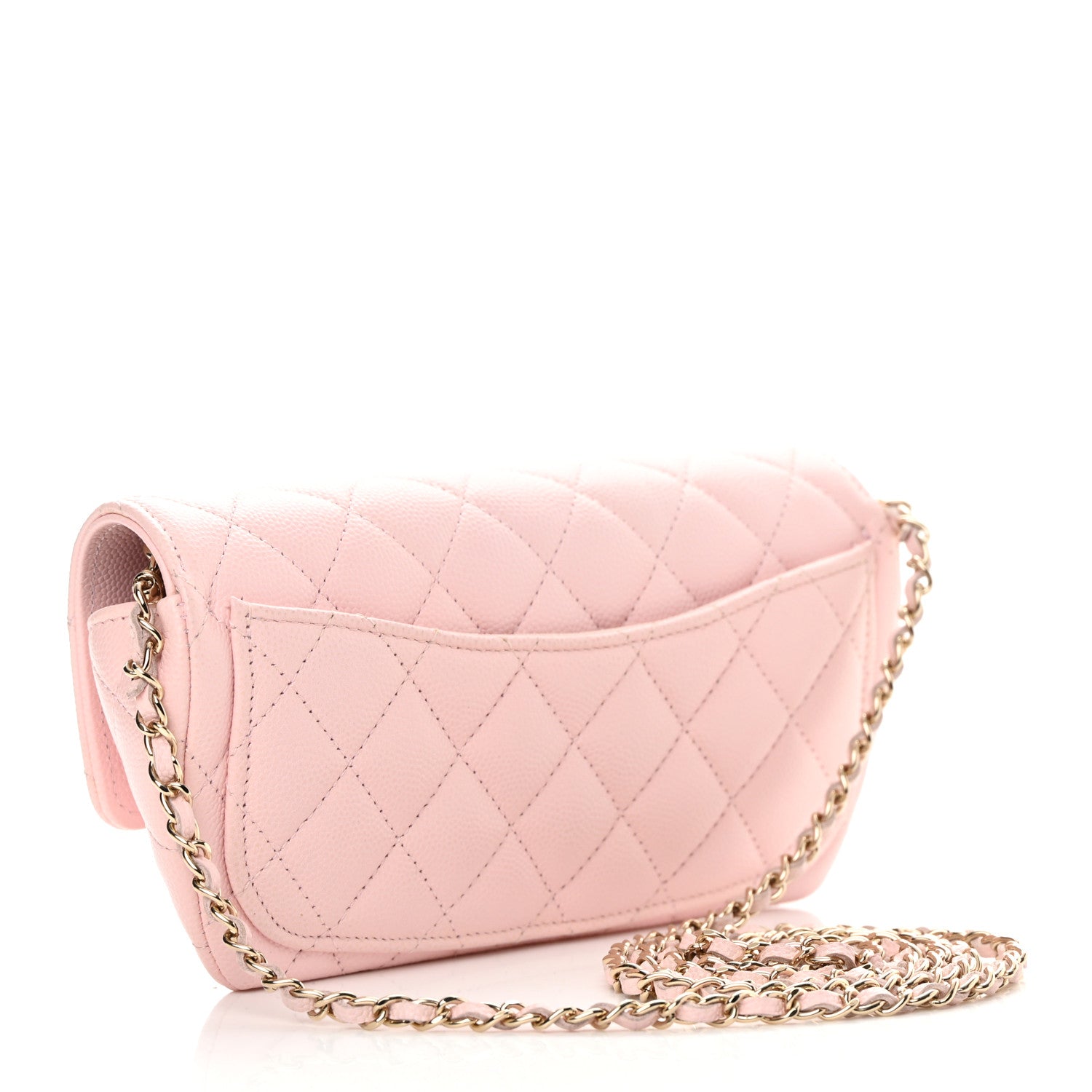 Chanel Caviar Quilted Glasses Case With Chain Light Pink 3 of 14