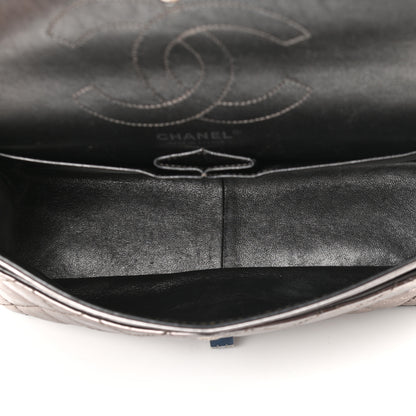 Chanel Metallic Aged Calfskin Quilted 2.55 Reissue 226 Flap Dark Silver 5 of 21