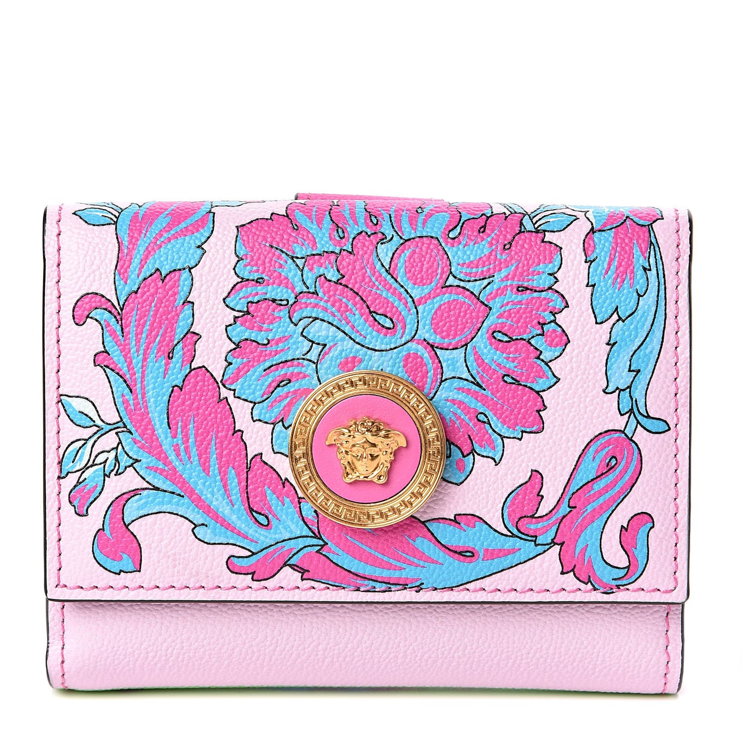 Calfskin Voyage Barocco Compact Wallet
