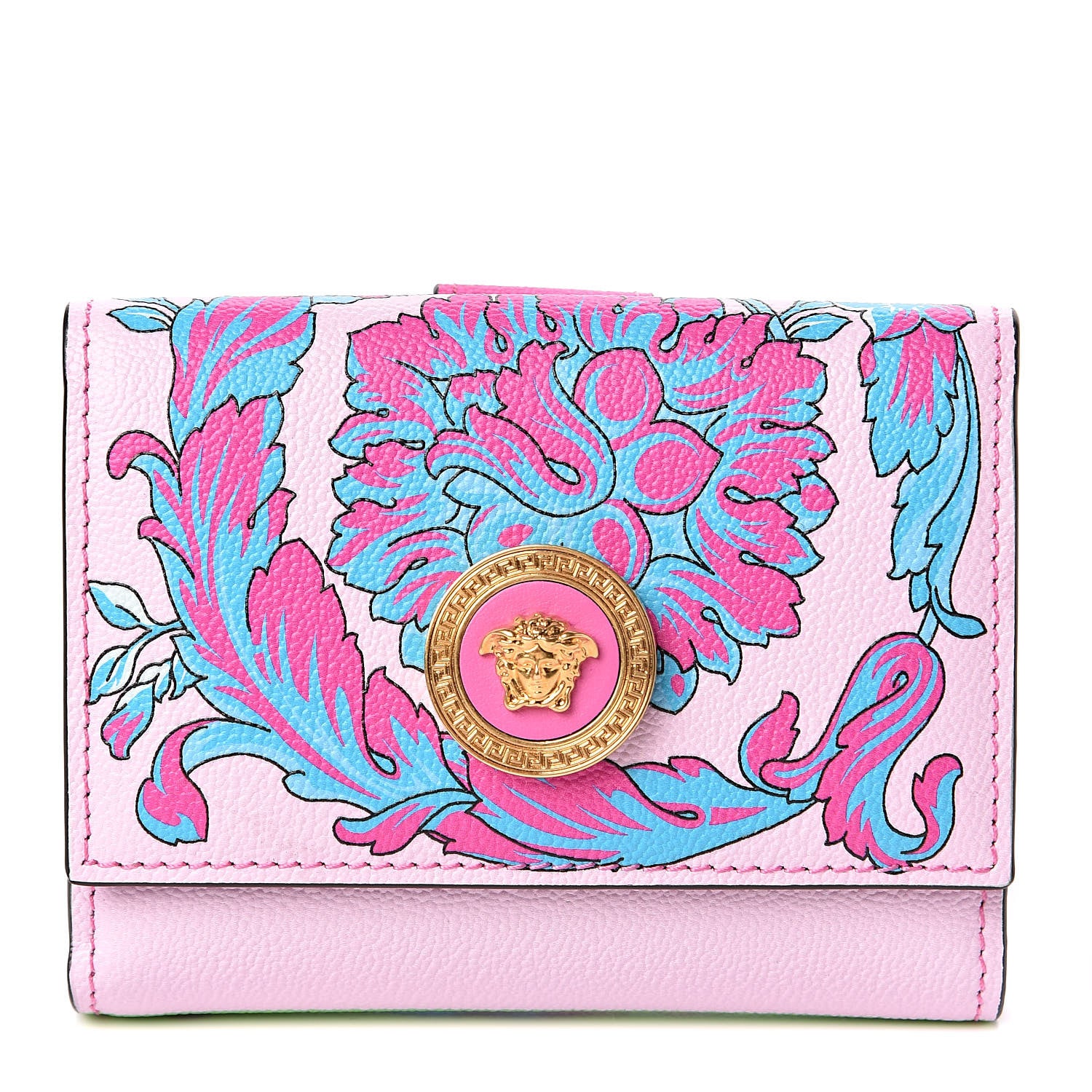 Versace Calfskin Voyage Barocco Compact Wallet 1 of 6