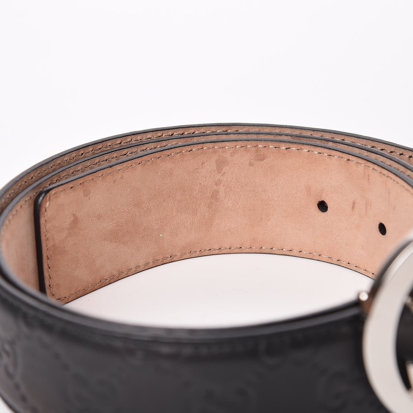 Guccissima Interlocking G Belt 90 36 Black