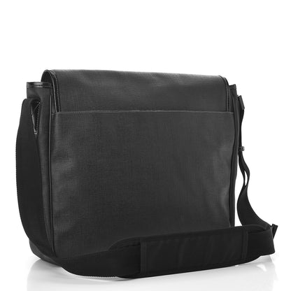 Gucci Coated Canvas Interlocking G Large Flap Messenger Bag Black 3 of 8
