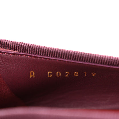 Chanel Suede Calfskin Patent Cap Toe CC Ballerina Flats 37 Burgundy 9 of 10