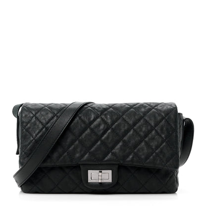 Chanel Calfskin Quilted Jumbo Easy Reissue Messenger Flap Black 1 of 12