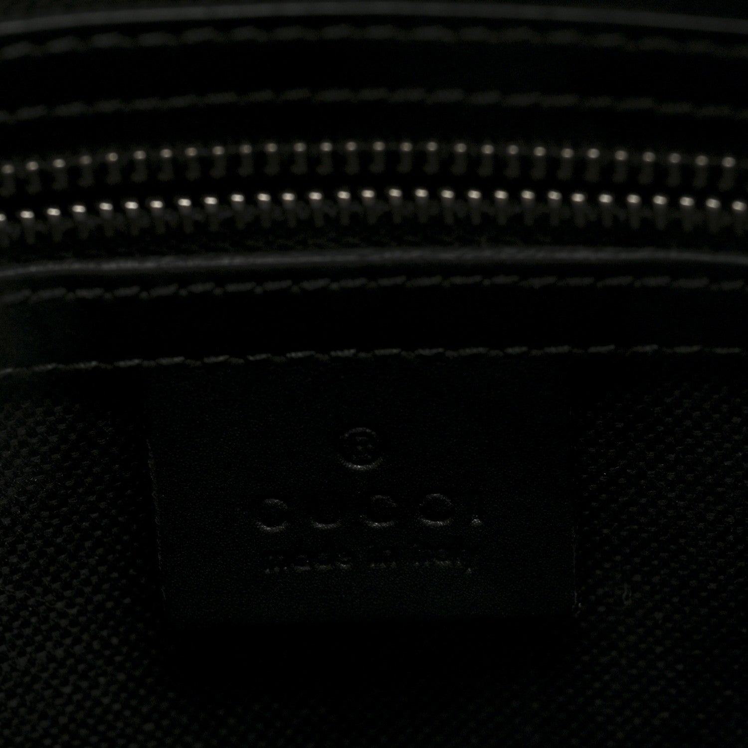 Gucci GG Supreme Monogram Appia Calfskin Web Wristlet Black 6 of 7