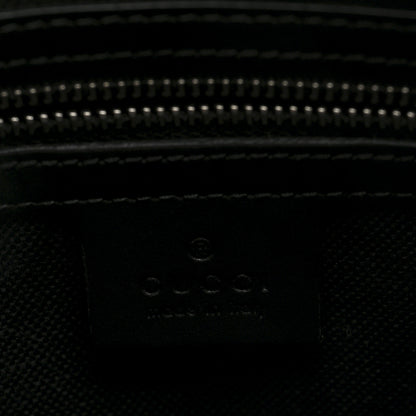 Gucci GG Supreme Monogram Appia Calfskin Web Wristlet Black 6 of 7