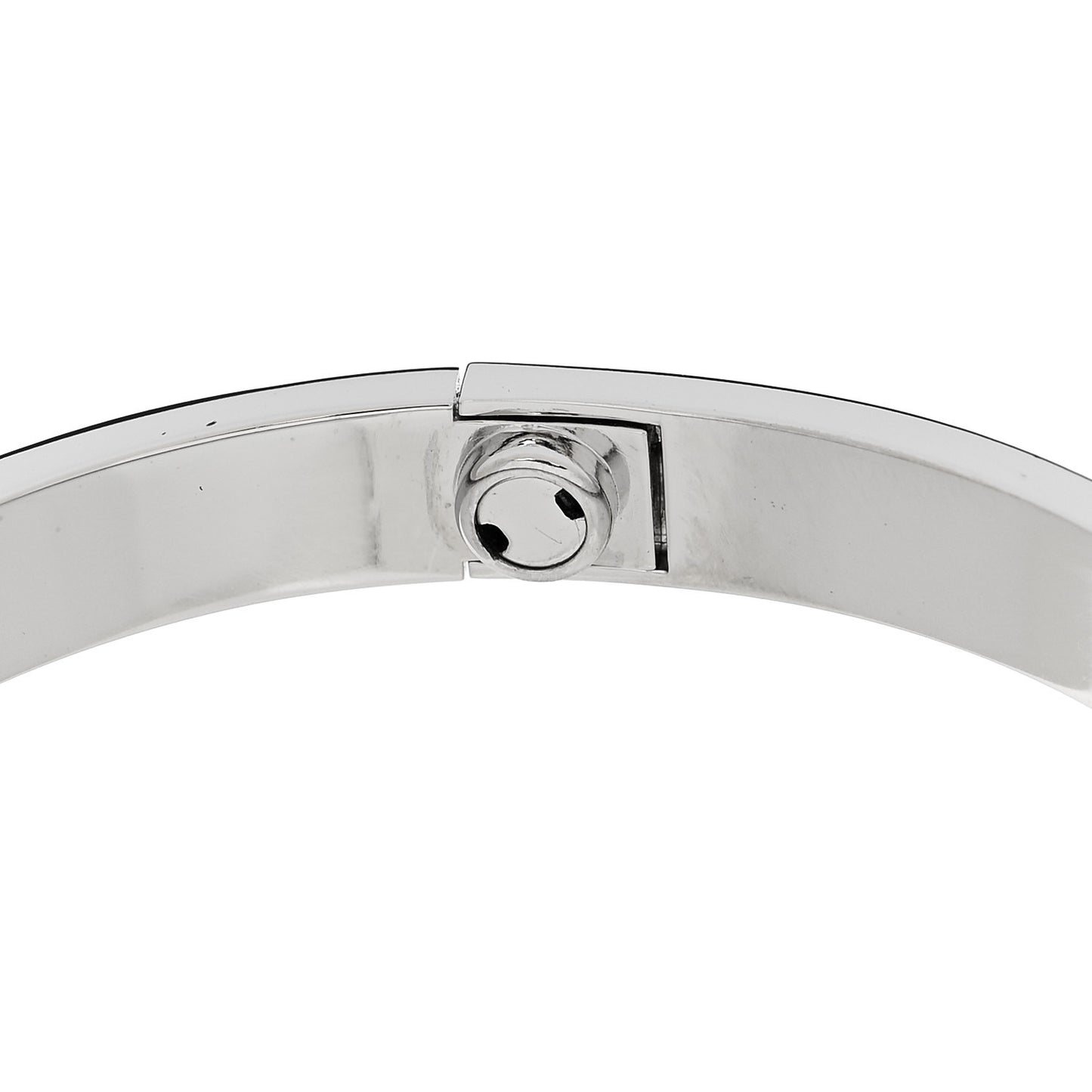 18K White Gold 4 Diamond Love Bracelet 17