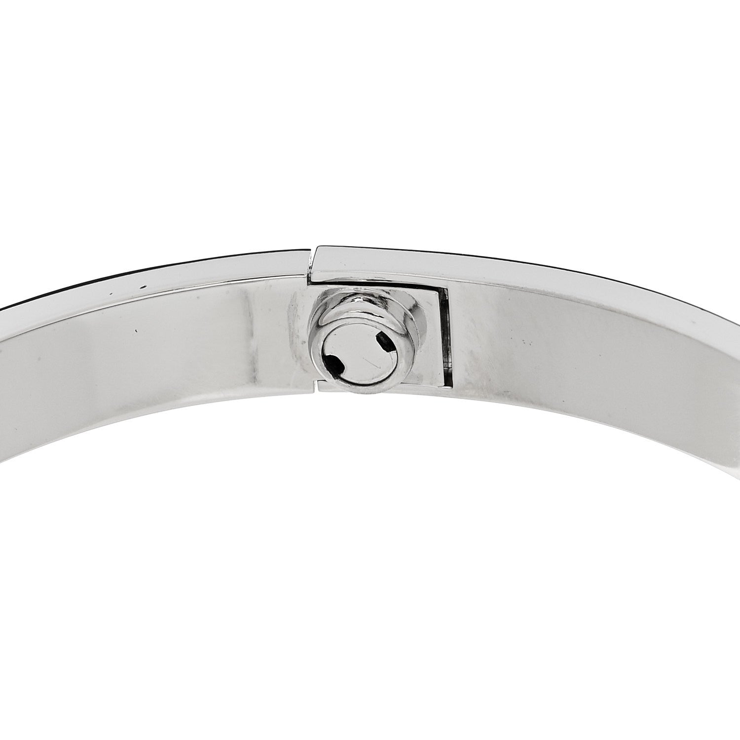 Cartier 18K White Gold 4 Diamond Love Bracelet 17 6 of 7