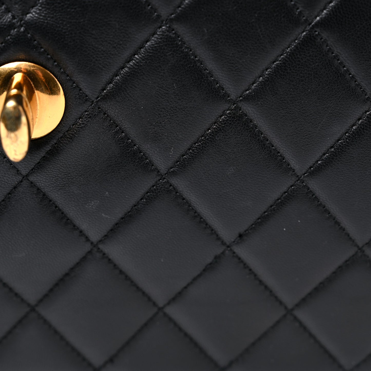 Lambskin Quilted XL Jumbo Single Flap Black