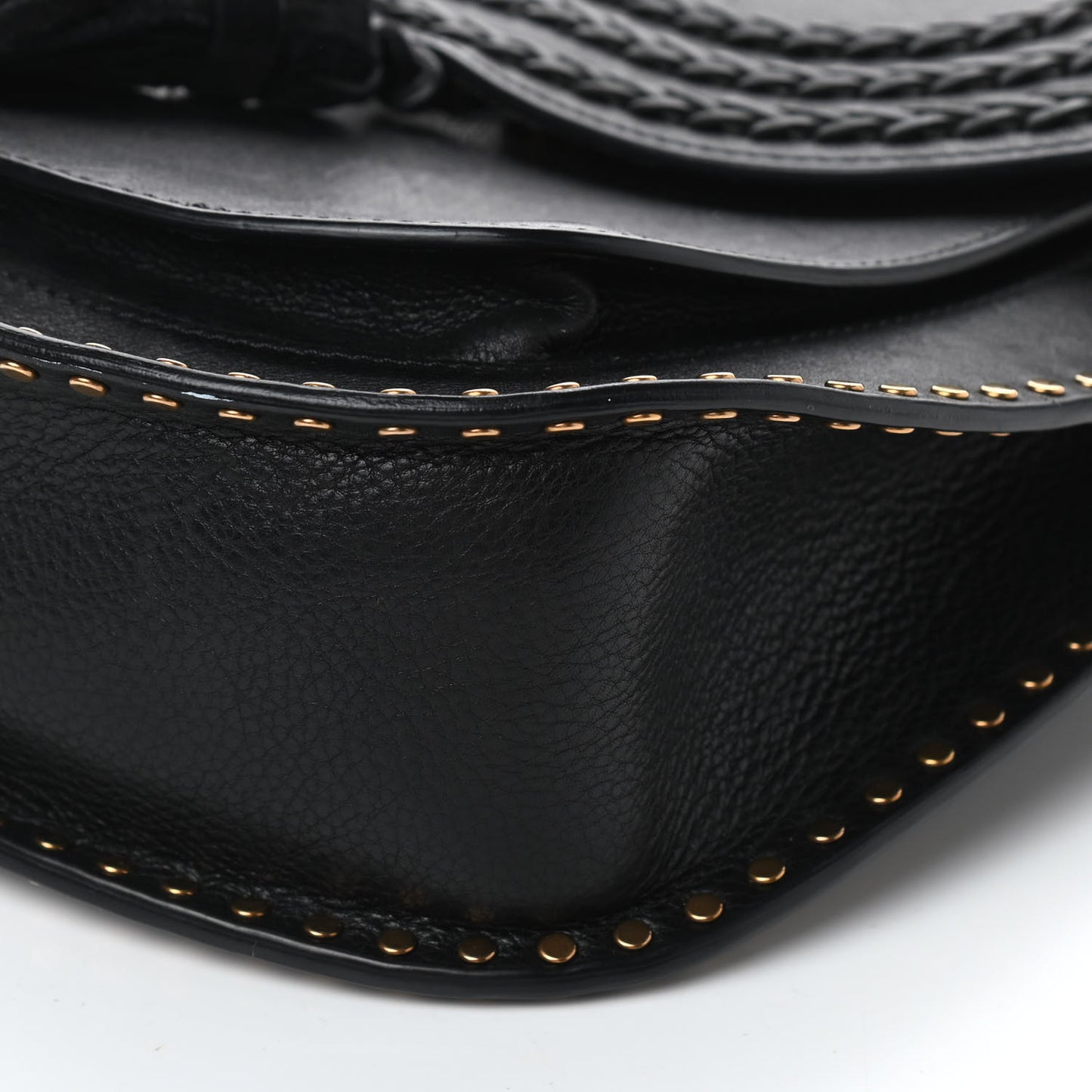 Calfskin Braided Small Hudson Shoulder Bag Black