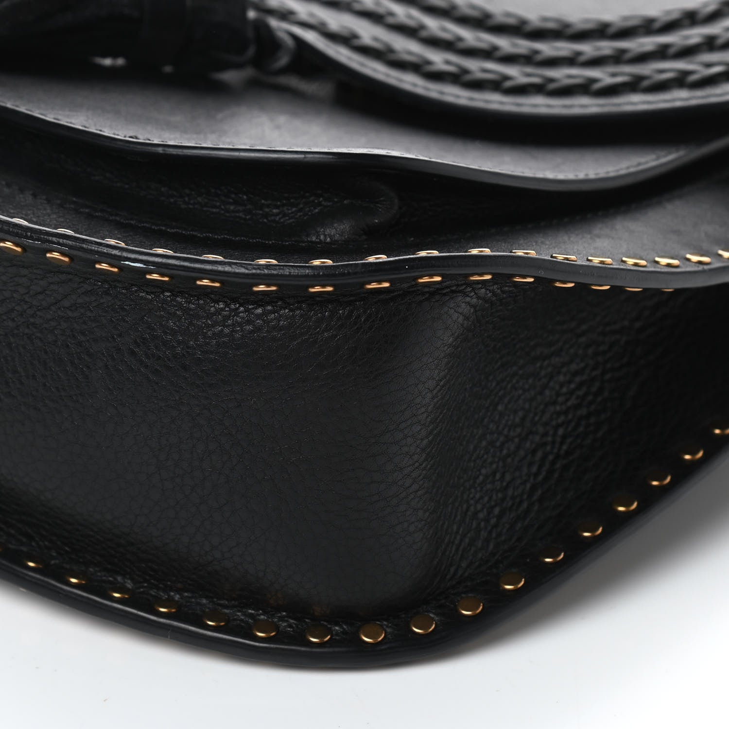 Chloe Calfskin Braided Small Hudson Shoulder Bag Black 8 of 9