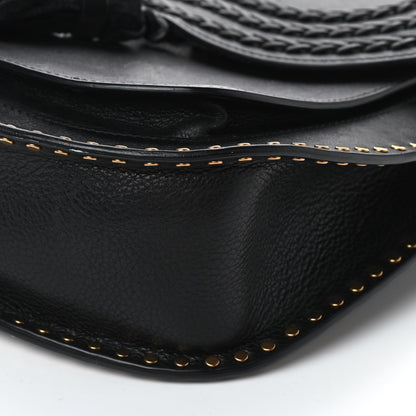 Chloe Calfskin Braided Small Hudson Shoulder Bag Black 8 of 9