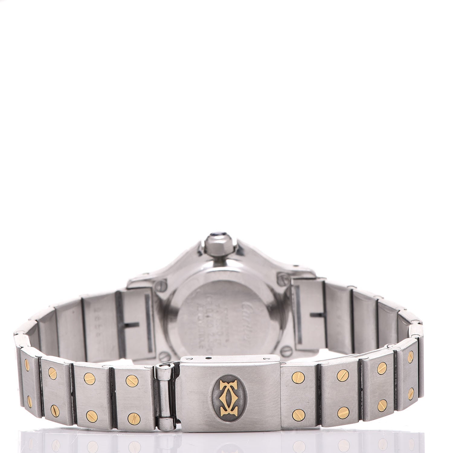 Cartier Stainless Steel 18K Yellow Gold 25mm Santos Octagon Automatic Watch 4 of 8