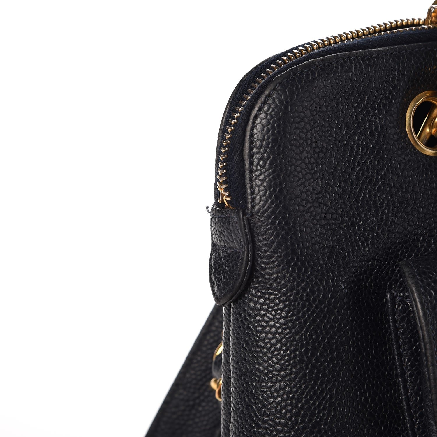 Chanel Caviar CC Shoulder Bag Navy Blue 11 of 11
