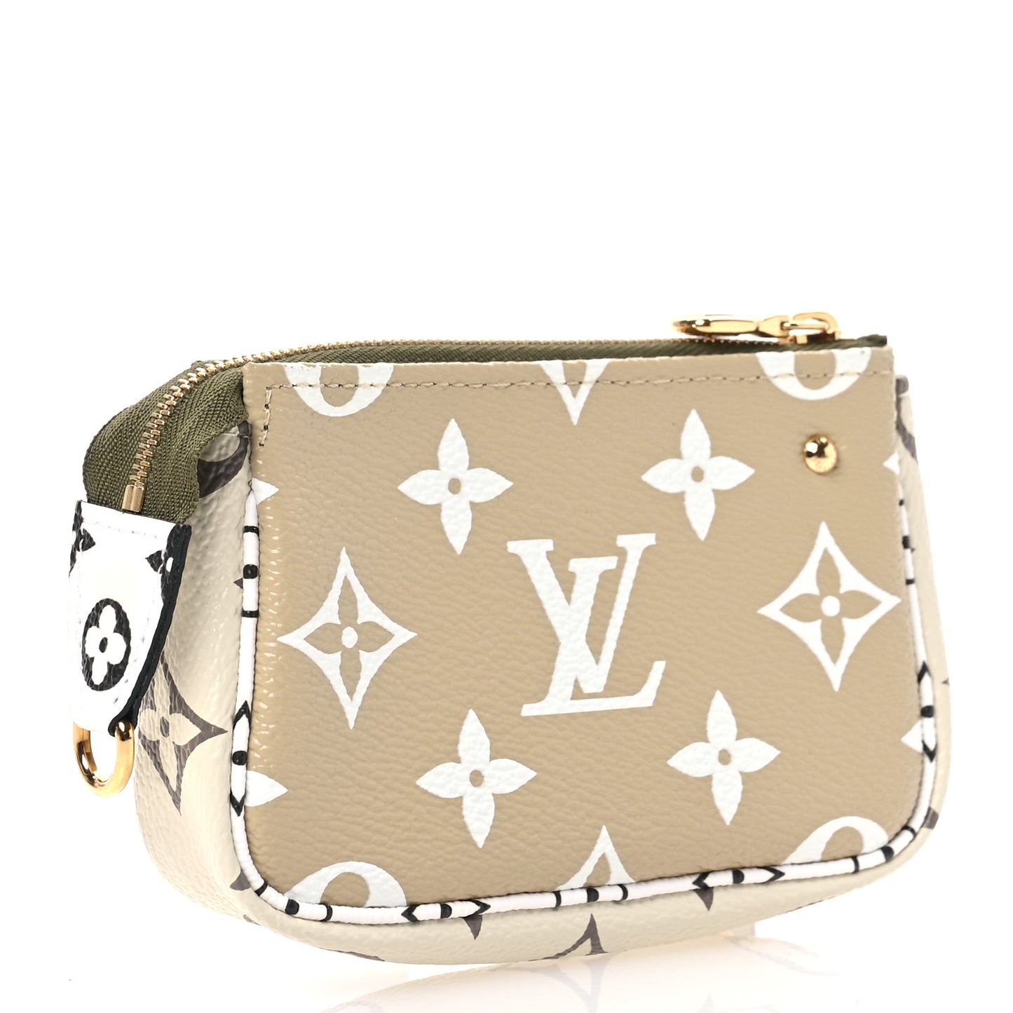 Monogram Giant Micro Pochette Accessories Kaki White
