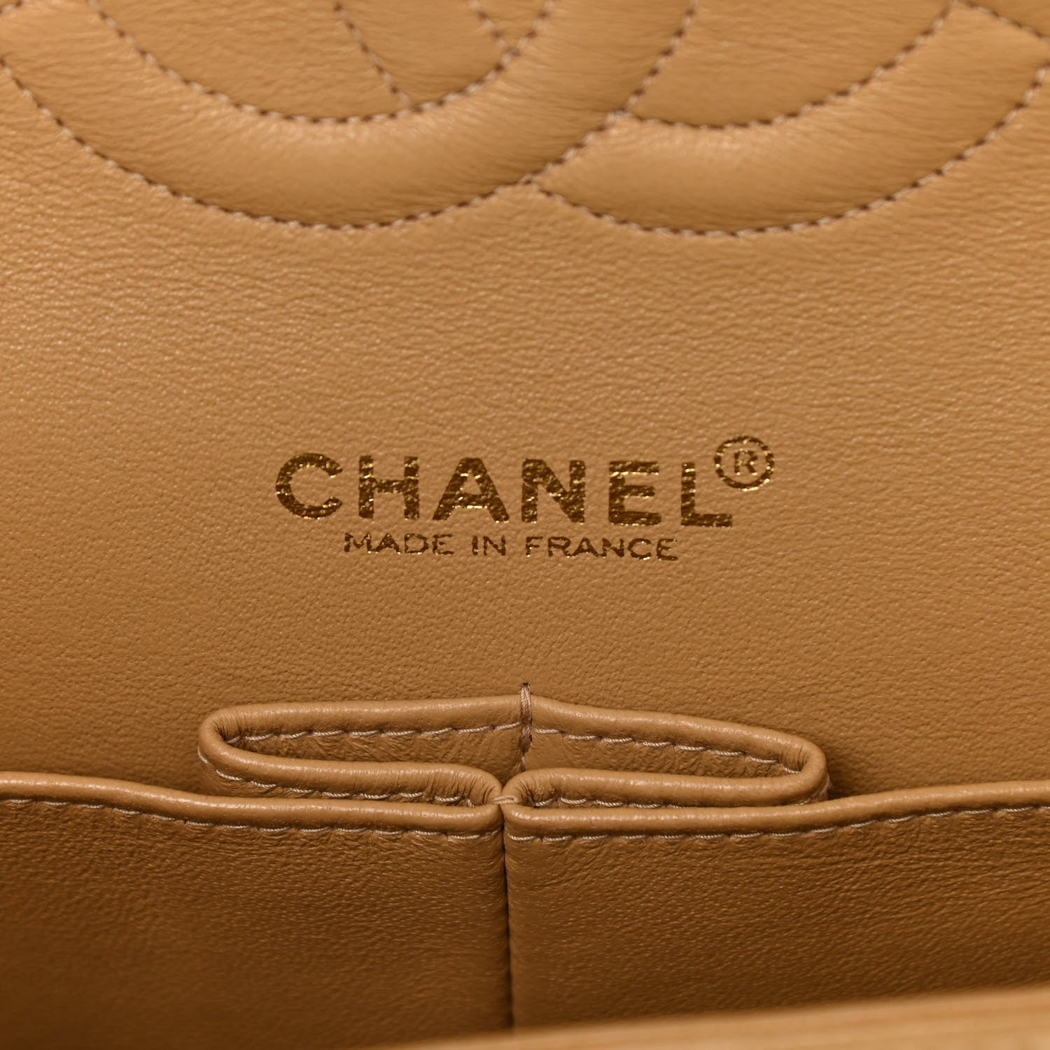 Chanel Lambskin Quilted Medium Double Flap Beige 5 of 15